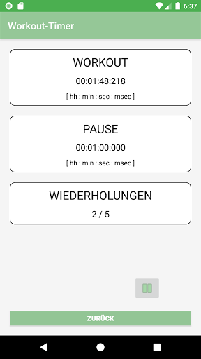 Workout-Timer Screen 3