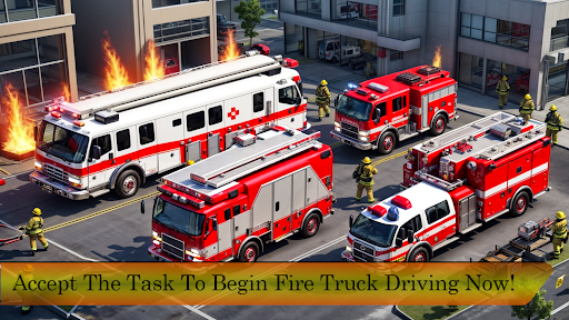 Firefighter Fire Truck Driving Screen 3