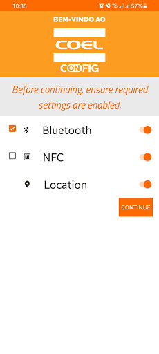 Android application COEL CONFIG screenshort