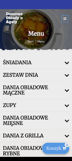 Android application Domowe obiady u Agaty screenshort