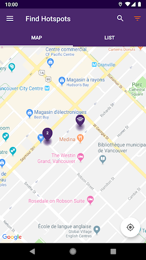 Android application TELUS Wi-Fi Finder screenshort