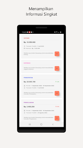 Android application diPanen.id Keuangan screenshort