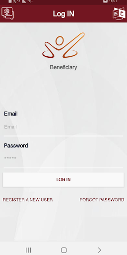 Android application Beneficiary screenshort