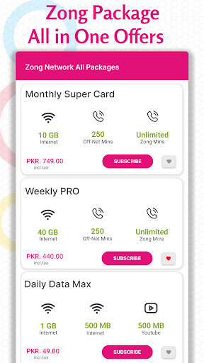 Zong Packages 2023 Screen 2