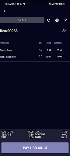 Foodpoint Restaurant POS Screen 2