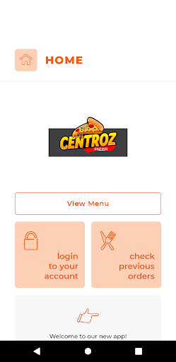 Android application New Centroz Pizza screenshort