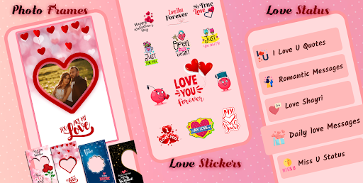 Android application Love Photo Frames - Status screenshort