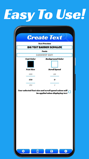 Big Text Banner Scroller Screen 2