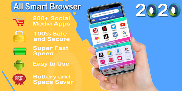 Smart Browser :- All social media and shopping app 1