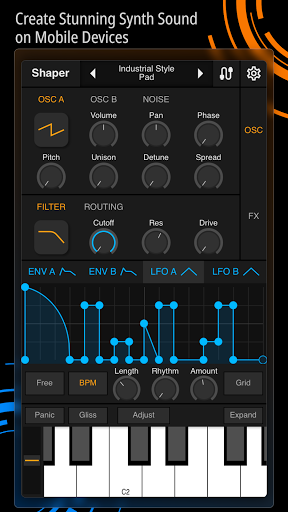 Android application Shaper - Synthesizer screenshort