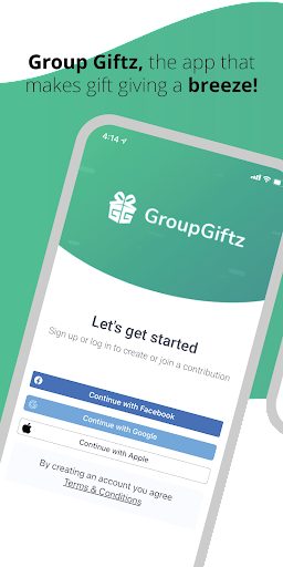 Android application GroupGiftz screenshort