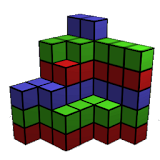 Count Cubes 3D. makes brain up icon