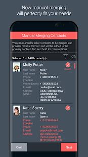 Contacts Optimizer Screenshot
