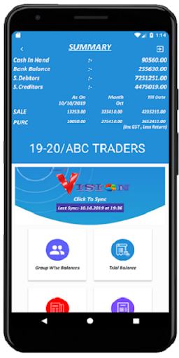 VISION Accounting App Screen 3