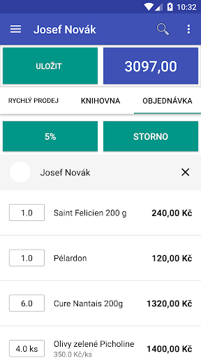 Android application Pokladna Smable screenshort