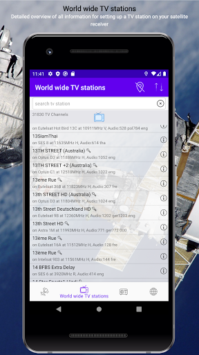 Satellite channels Screen 2