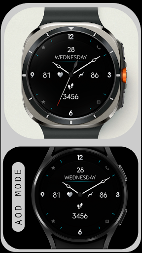 Minimal Black v9 Watch Face screenshot 5