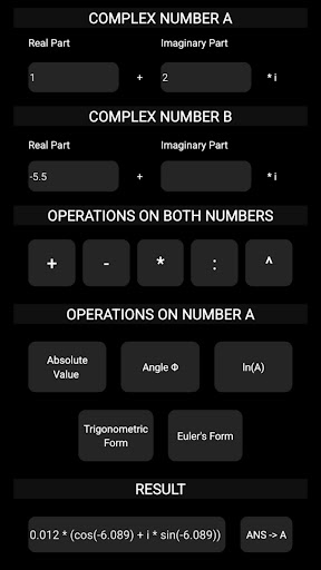 Complex Calculator Student Screen 3