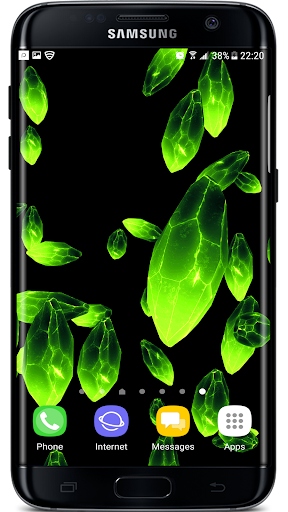 Android application 3D Crystals Particles Live Wal screenshort