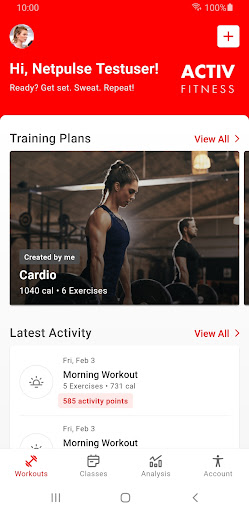Screenshot of ACTIV FITNESS