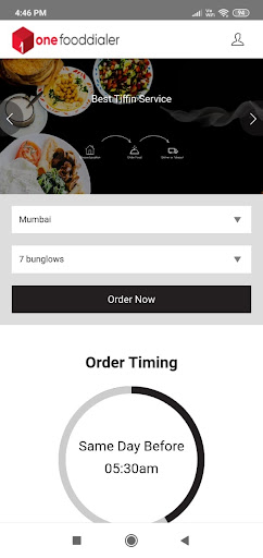 Android application onefooddialer screenshort