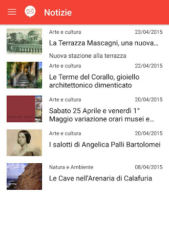 Android application SMS Sindaco screenshort