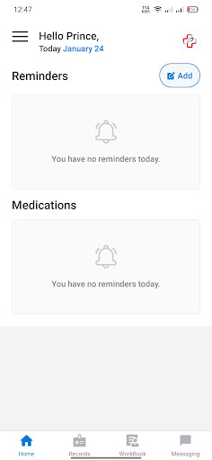 Android application Febris Health screenshort