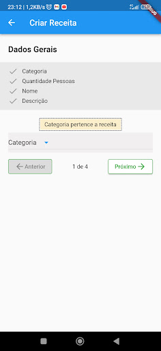 Android application Evaluate Food screenshort