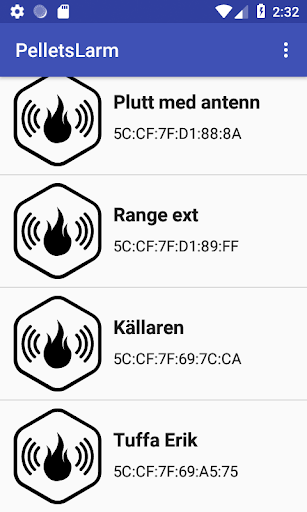 Android application PelletsLarm screenshort