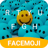 Blue Smiley Emoji Keyboard Theme for Instagram icon