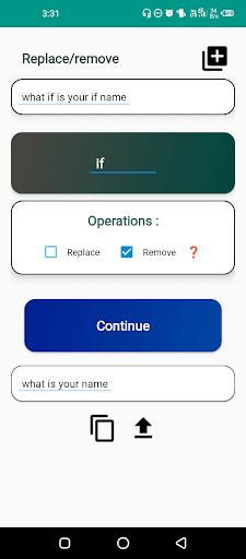 Android application Auto replace multiple words screenshort