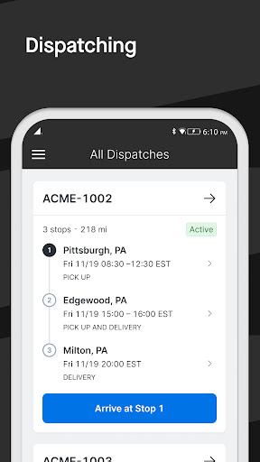 Screenshot of Motive Driver