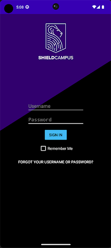 Android application ShieldCampus screenshort
