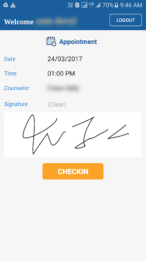 ClientCheckin India Screen 2