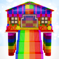 Houses Magnet World 3D - Build by Magnetic Balls