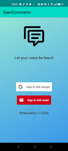 Android application OpenComments screenshort