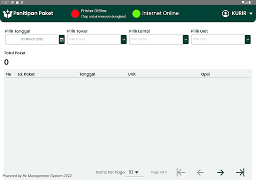 Be Management Courier Screen 3