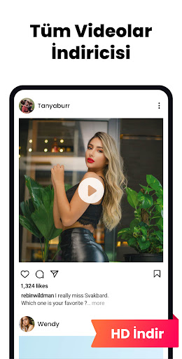 Tüm Video İndirici ve Oynatıcı Android Uygulaması Ekran Görüntüsü 1