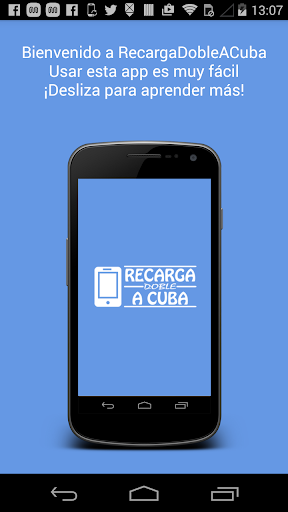 Android application Recarga DOBLE a Cuba (Cubacel) screenshort