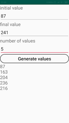 Generator number , dates, ... Screen 2