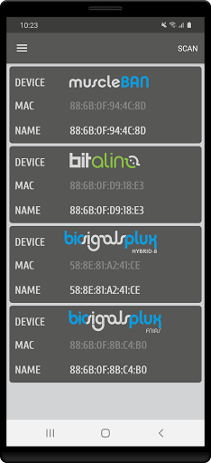 OpenSignals Mobile Screen 3