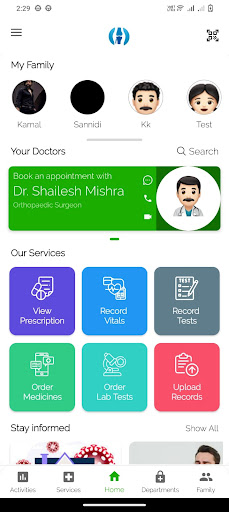 Android application Dr Shailesh Mishra Orthopaedic screenshort