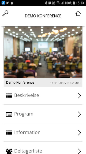 Android application ConferenceCommunicator screenshort