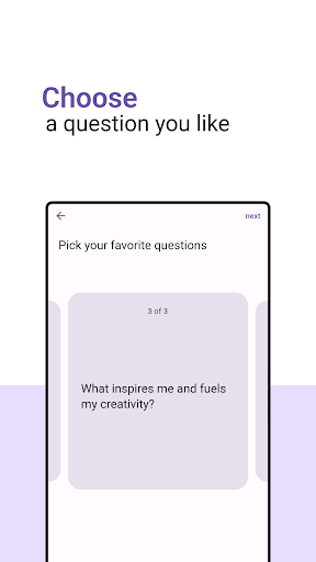 Android application Question Diary:Lost in thought screenshort