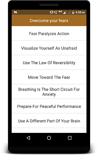 Overcome your fears Screen 2