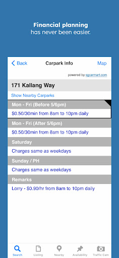 Carpark Rates Screen 3