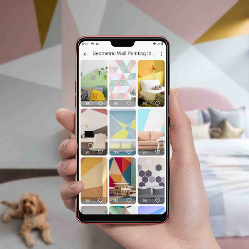 Geometric Wall Painting Ideas screenshot 4