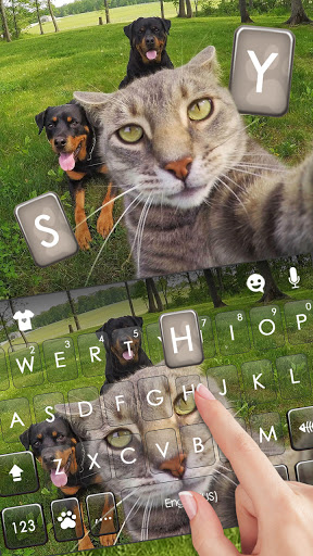 Selfie Cat Keyboard Background Screen 2