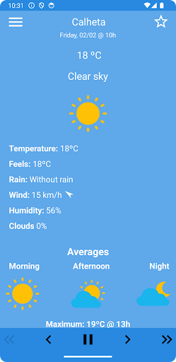 MadeiraWeather Screen 2