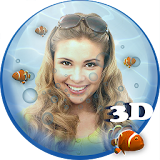 3D animated aquarium camera icon